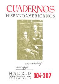 Cuadernos Hispanoamericanos. Núm. 304-307, octubre-diciembre 1975-enero 1976 (tomo I) | Biblioteca Virtual Miguel de Cervantes