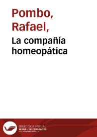 La compañía homeopática | Biblioteca Virtual Miguel de Cervantes