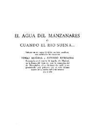 El agua del Manzanares o Cuando el río suena... / Carlos Arniches | Biblioteca Virtual Miguel de Cervantes