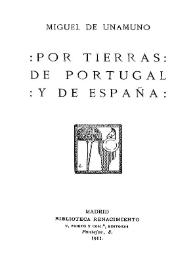 Por tierras de Portugal y de España / Miguel de Unamuno | Biblioteca Virtual Miguel de Cervantes