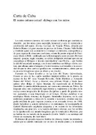 Carta de Cuba. El teatro cubano actual: diálogo con los mitos / Rosa Ileana Boudet | Biblioteca Virtual Miguel de Cervantes
