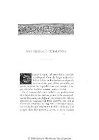 Fray Hernando de Talavera / Francisco de Paula Valladar y Serrano | Biblioteca Virtual Miguel de Cervantes