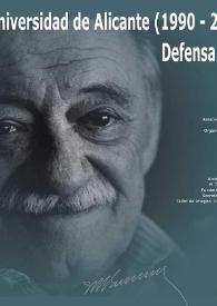 Exposición. Mario Benedetti y la Universidad de Alicante (1990-2003): Defensa de la alegría | Biblioteca Virtual Miguel de Cervantes