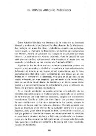 El primer Antonio Machado / Ricardo Gullón | Biblioteca Virtual Miguel de Cervantes