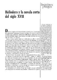 Heliodoro y la novela corta del siglo XVII / Julia Barella Vigal | Biblioteca Virtual Miguel de Cervantes