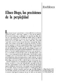 Eliseo Diego, las precisiones de la perplejidad / Francisco José Cruz Pérez | Biblioteca Virtual Miguel de Cervantes