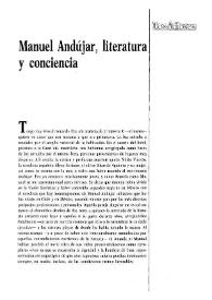 Manuel Andújar, literatura y conciencia / José Luis Abellán | Biblioteca Virtual Miguel de Cervantes