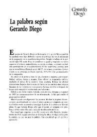 La palabra según Gerardo Diego / Arturo del Villar | Biblioteca Virtual Miguel de Cervantes