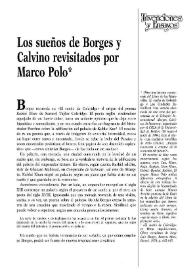 Los sueños de Borges y Calvino revisitados por Marco Polo / Fernando Aínsa | Biblioteca Virtual Miguel de Cervantes