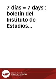 7 días = 7 days : boletín del Instituto de Estudios Norteamericanos, Barcelona | Biblioteca Virtual Miguel de Cervantes