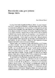 Recordando a una gran pintora: Maruja Mallo / Juan Manuel Bonet | Biblioteca Virtual Miguel de Cervantes