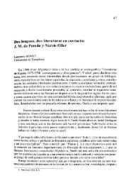 Dos lenguas, dos literaturas en contacto: J. M. de Pereda y Narcís Oller / Laureano Bonet | Biblioteca Virtual Miguel de Cervantes