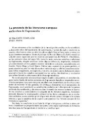 La presencia de las literaturas europeas en la obra de Espronceda / Mª Pilar Espín Templado | Biblioteca Virtual Miguel de Cervantes