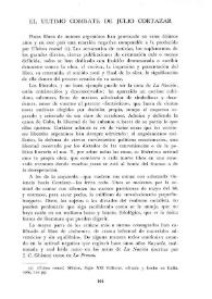 El último combate de Julio Cortázar / Rodolfo A. Borello | Biblioteca Virtual Miguel de Cervantes