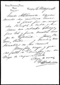 Carta de Enrique Horstmann y Varona a Rafael Altamira. Camagüey, 16 de mayo de 1910 | Biblioteca Virtual Miguel de Cervantes
