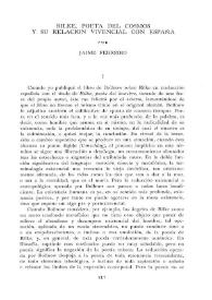 Rilke, poeta del cosmos y su relación vivencial con España / por Jaime Ferreiro  | Biblioteca Virtual Miguel de Cervantes
