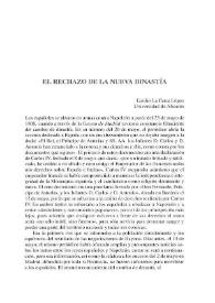 El rechazo de la nueva dinastía / Emilio La Parra López | Biblioteca Virtual Miguel de Cervantes