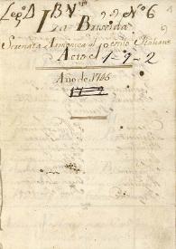 La Briseida : Serenata Armonica al estilo Ytaliano  / [José de Cañizares] | Biblioteca Virtual Miguel de Cervantes