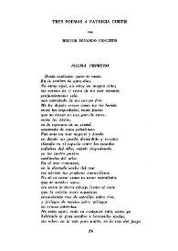 Tres poemas a Patricia Curtis / por Héctor Eduardo Ciocchini | Biblioteca Virtual Miguel de Cervantes