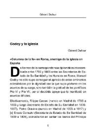 Godoy y la Iglesia / Gérard Dufour | Biblioteca Virtual Miguel de Cervantes