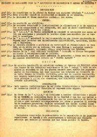Proyecto de reglamento para la "Asociación de Alicantinos y Amigos de Alicante" | Biblioteca Virtual Miguel de Cervantes