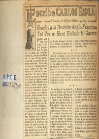 Gracias a la decisión anglo-francesa tal vez se haya evitado la guerra / Carlos Esplá | Biblioteca Virtual Miguel de Cervantes