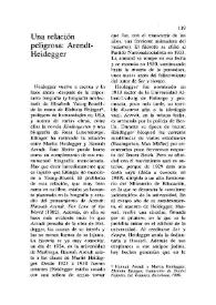 Una relación peligrosa: Arendt- Heidegger / Juan Malpartida | Biblioteca Virtual Miguel de Cervantes