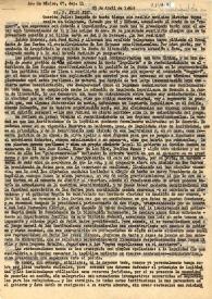 Carta de Carlos Esplá a Julio Just. México, 25 de abril de 1945 | Biblioteca Virtual Miguel de Cervantes