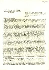 Carta del Círculo Cultural Pablo Iglesias a la Federación de Agrupaciones Regionales Socialistas. México D. F., 15 de agosto de 1945 | Biblioteca Virtual Miguel de Cervantes