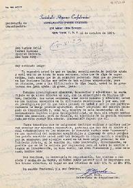 Carta de Jesús González Malo a Carlos Esplá. Nueva York, 25 de octubre de 1953 | Biblioteca Virtual Miguel de Cervantes