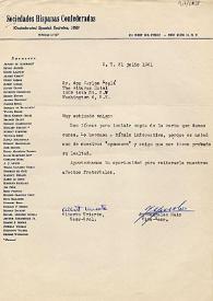 Carta de Jesús González Malo y Alberto Uriarte a Carlos Esplá. Nueva York, 31 de julio de 1961 | Biblioteca Virtual Miguel de Cervantes