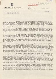 Informe confidencial de Josep Tarradellas a Carlos Esplá. 18 de junio de 1962 | Biblioteca Virtual Miguel de Cervantes