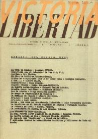 "Victoria-Libertad": revista gráfica de información. Sumario del número uno | Biblioteca Virtual Miguel de Cervantes