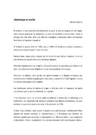 Homenaje al exilio / Alfonso Guerra | Biblioteca Virtual Miguel de Cervantes