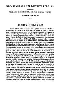 Simón Bolívar | Biblioteca Virtual Miguel de Cervantes