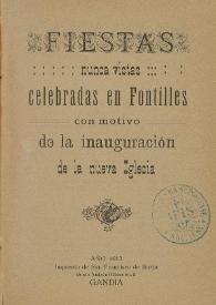Fiestas nunca vistas celebradas en Fontilles con motivo de la inauguración de la nueva Iglesia | Biblioteca Virtual Miguel de Cervantes