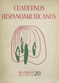 Cuadernos Hispanoamericanos. Núm. 20, marzo-abril 1951 | Biblioteca Virtual Miguel de Cervantes