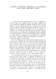 Algunos artículos olvidados de Francisco Ayala, hace cincuenta años / Andrés Amorós | Biblioteca Virtual Miguel de Cervantes