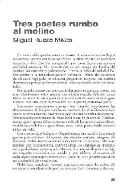 Tres poetas rumbo al molino / Miguel Huezo Mixco | Biblioteca Virtual Miguel de Cervantes