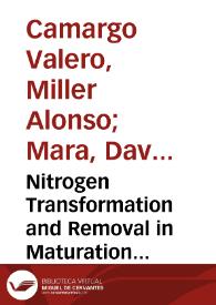 Nitrogen Transformation and Removal in Maturation Ponds: Tracer Experiments with 15N Stable Isotopes in The United Kingdom in Summer | Biblioteca Virtual Miguel de Cervantes
