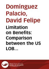 Limitation on Benefits: Comparison between the US LOB and the OECD LOB proposed under Action 6 | Biblioteca Virtual Miguel de Cervantes