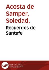 Recuerdos de Santafe | Biblioteca Virtual Miguel de Cervantes