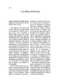 Cuadernos hispanoamericanos, núm. 678 (diciembre 2006). Los libros en Europa / B. M.  | Biblioteca Virtual Miguel de Cervantes
