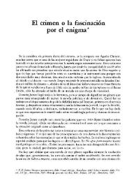 El crimen o la fascinación por el enigma / Milagros Sánchez Arnosi | Biblioteca Virtual Miguel de Cervantes