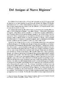 Del Antiguo al Nuevo Régimen / Juan Francisco Fuentes | Biblioteca Virtual Miguel de Cervantes