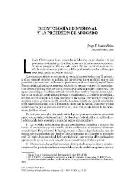 Deontología profesional y la profesión de abogado / Jorge F. Malem Seña | Biblioteca Virtual Miguel de Cervantes