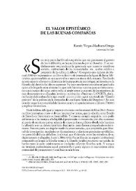 El valor epistémico de las buenas compañías / Ramón Vargas-Machuca Ortega | Biblioteca Virtual Miguel de Cervantes