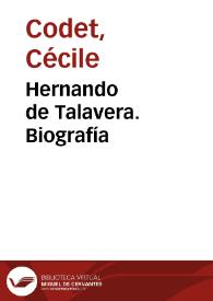 Hernando de Talavera. Biografía | Biblioteca Virtual Miguel de Cervantes