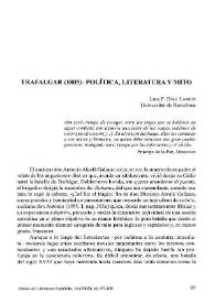 Trafalgar (1805): política, literatura y mito / Luis Federico Díaz Larios | Biblioteca Virtual Miguel de Cervantes