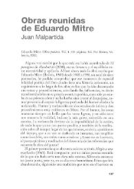 Obras reunidas de Eduardo Mitre / Juan Malpartida | Biblioteca Virtual Miguel de Cervantes